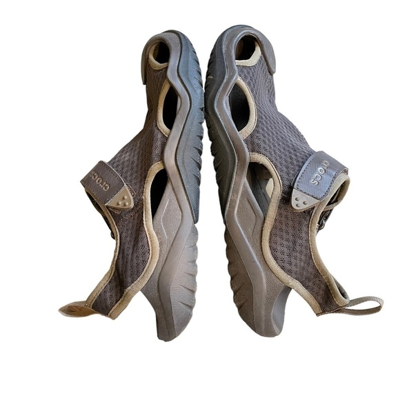 Crocs Swiftwater Mesh Wave Brown Sandals Slip On Shoes 205289 Men's Size 8 - Picture 4 of 7